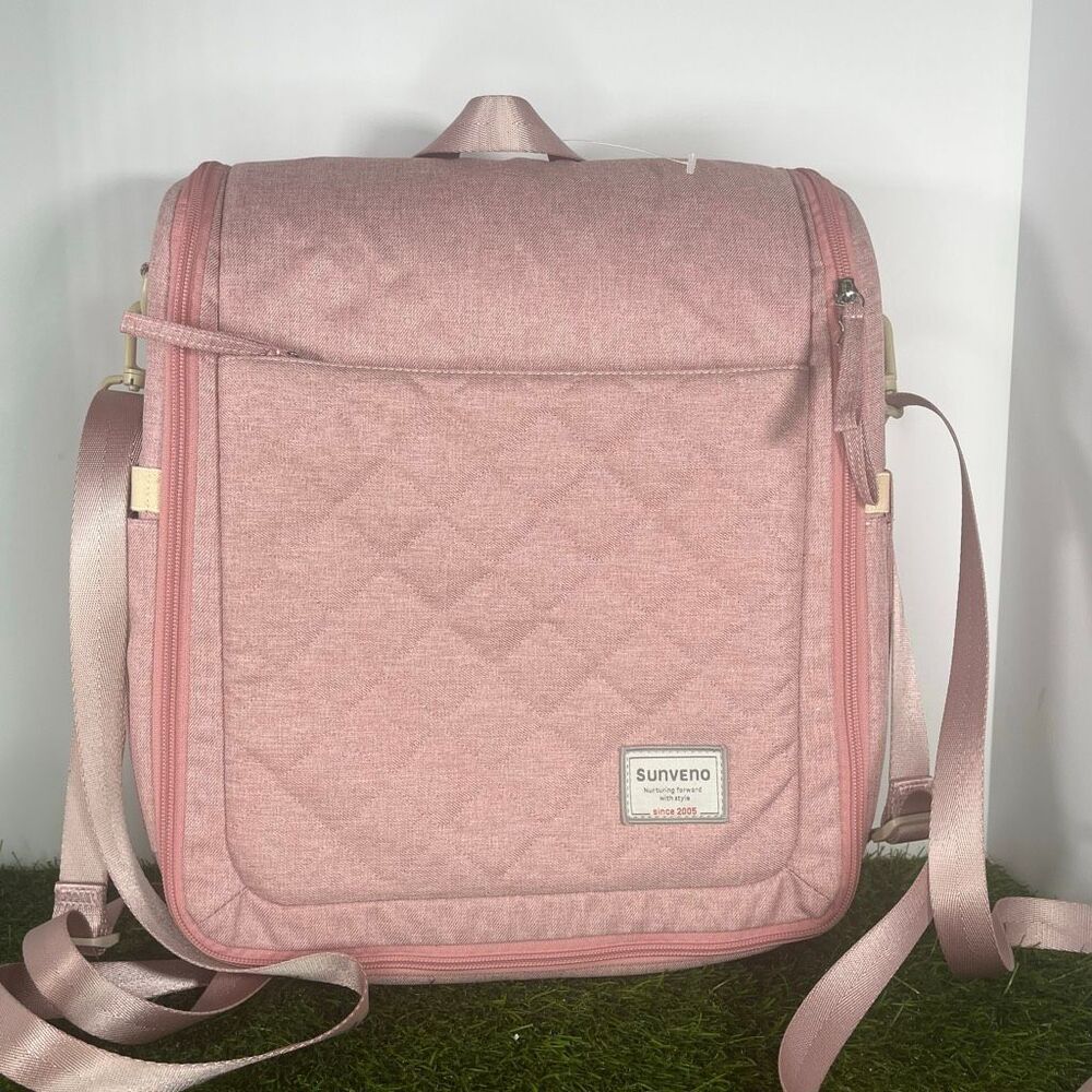 Sunveno Large Diaper Bag Baby Foldable Changing Station Bag Travel Backpack